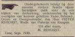 Rehorst Pieter 1846-1930 NBC-05-09-1930 (dankbetuiging).jpg